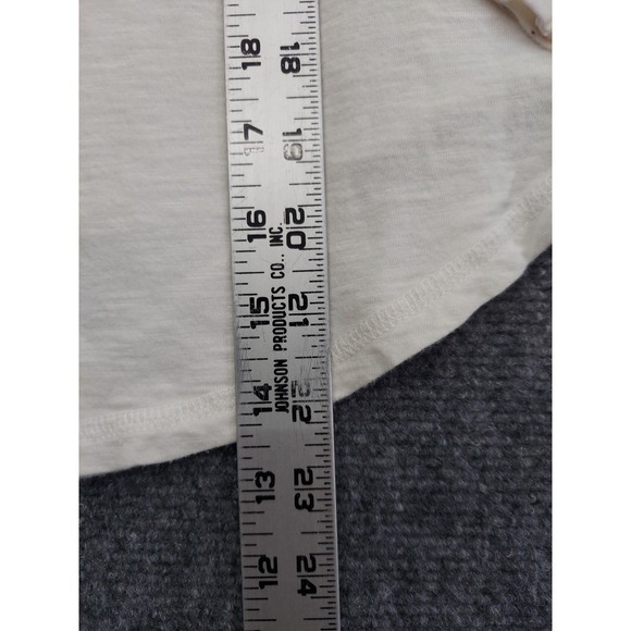 Y2K Abercrombie & Fitch Top Womens Small White Long Sleeve Stretch Crew Fitted - Picture 6 of 9